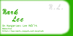 mark lee business card